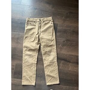 US Polo Assn Kids Tan Straight Leg Casual Pants Size 12 Adjustable Waist